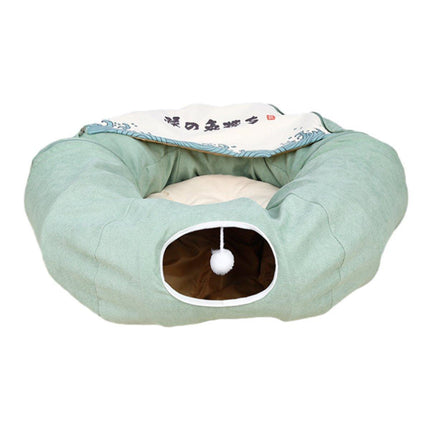 Large Multi-Functional Cat Tunnel Bed and Cat Toy Interactive Pet Playhouse