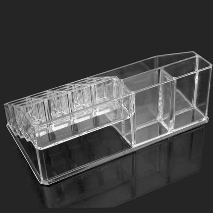 Desktop Transparent Storage Organizer Box Multi-Compartment Display Rack Holder