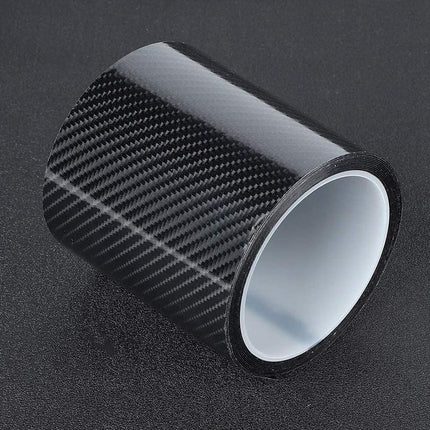 10CM Car Door Sill Protector Edge Sticker Rubber Bumper Guard Strip Carbon Fiber - Aimall
