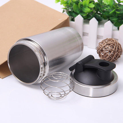 500/750ML Stainless Steel Protein Blender Shaker Cup Bottle Mixed Water Sport