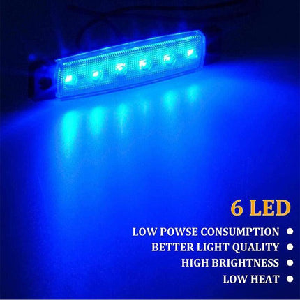 12X 12V Marine Boat Blue LED Deck Courtesy Lights Waterproof Stern Transom Light - Aimall