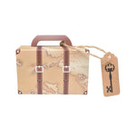 50PCS Vintage Travel Map Candy Boxes Gift Packaging Retro Luggage Design Party