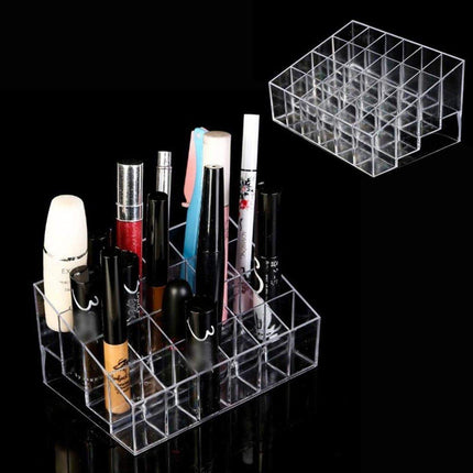 3pcs Transparent Lipstick Organizer Cosmetic Holder Storage Box for Makeup