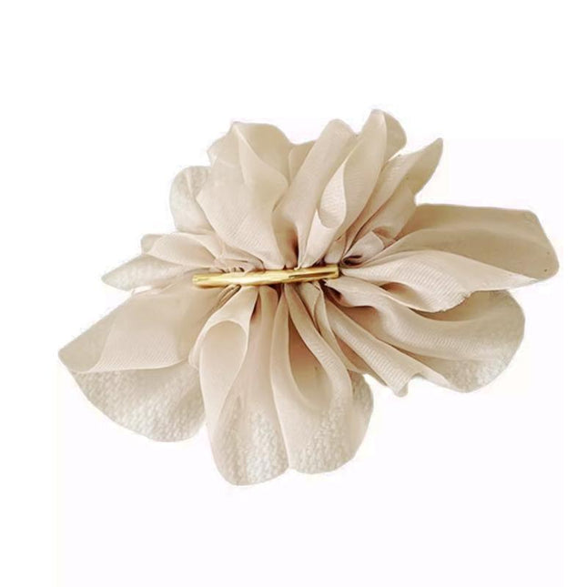Chiffon Headdress Flower Hairpin Woman Sweet party hair Claw styling Hair Clips - Aimall