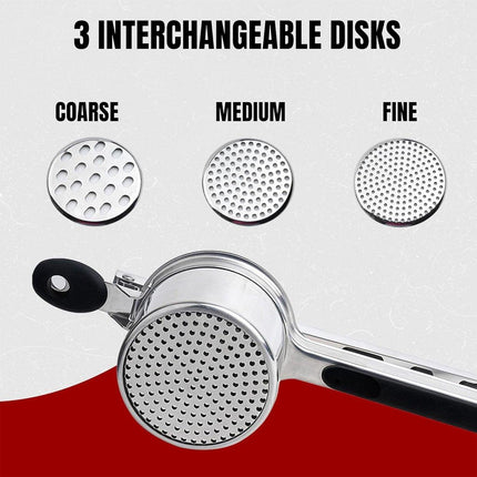 Stainless Steel Manual Potato Masher Fruit Juicer Grinder for Kitchen Use