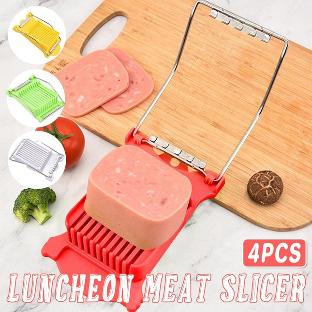 4PCS Kitchen Ham Lunch Meat Slicer Food Cutter Easy Use Tool for Perfect Slices