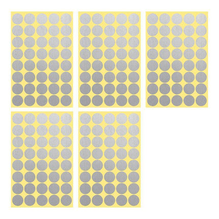 8/13/25/50mm Colour Sticker Dots Adhesive Round Labels Circular Scrapbooking Silver - Aimall