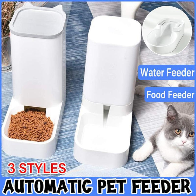 Automatic Pet Dog Cat Food Water Dispenser Feeder Self Feeding Bowl Bottle - Aimall