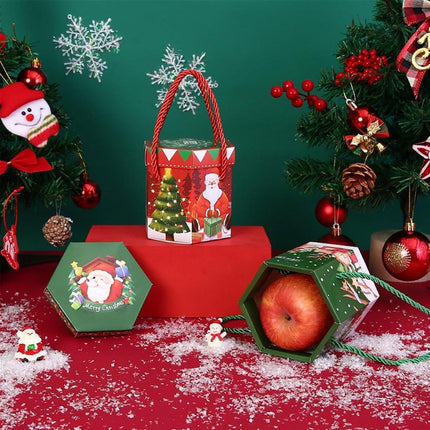 50pcs Christmas Rope Apple Candy Packing Box Biscuit Gift Baking