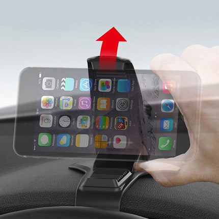 Cell Phone Holder Stand Universal HUD GPS On Car Non-slip Clip Dashboard Mount - Aimall