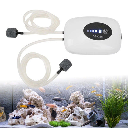 USB Rechargeable Portable Fish Oxygen Pump Silent Battery Aerator Dual-purpose