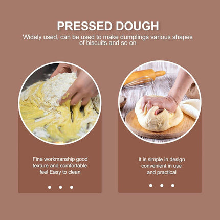 Wooden Dumpling Wrapper Maker Hand Press Dough Roller for Kitchen Cooking