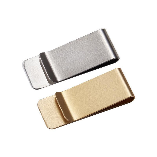 2PCS Money Clip Cash Note Business Card Holder Stainless Steel Mens Wallet Metal - Aimall