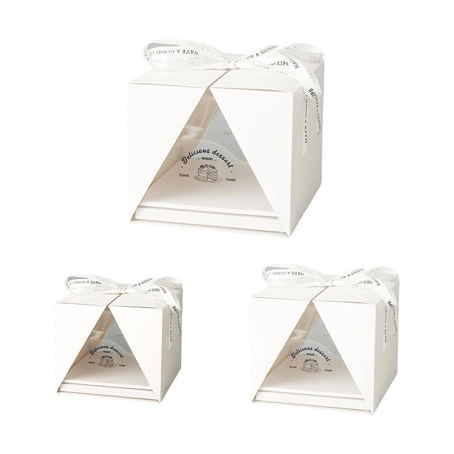 10x Clear Cake Box Set 4 6 8 Inch Durable Versatile Display Packaging Containers