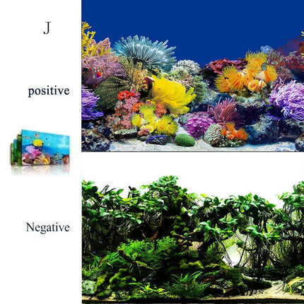 Aquarium Background Fish Tank Wallpaper Double Sided Decoration Sticker Paper