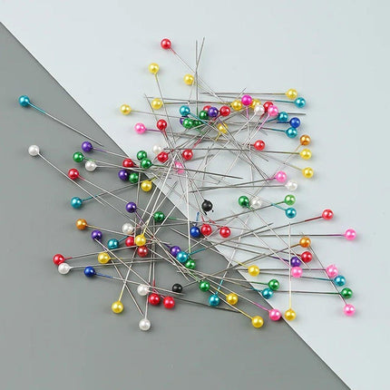 9Boxs Multicolor Pearl Head Pins Sewing Craft Needles for Cross Stitch Quilting