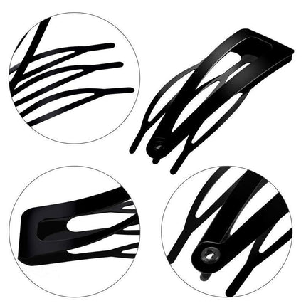 UP 30X Double-grip Hair Clips Metal Snap Barrettes Hair Styling Tool Women Girls - Aimall