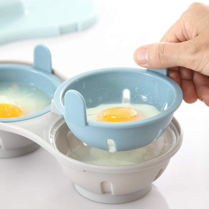 Microwave Egg Steamer Mold With Lid Kitchen Plastic Omelette Steaming Box Tool