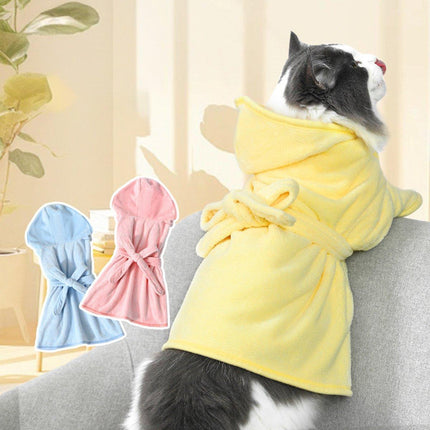 Absorbent Dog and Cat Bath Towel Quick Dry Microfiber Pet Bathrobe for Pets