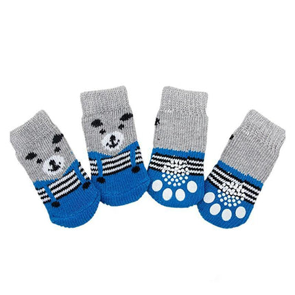 Dog Socks Non-Slip Grip Slip Anti-Skid - Puppy Cat Pet Shoes Slippers L Size - Aimall