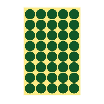 8/13/25/50mm Colour Sticker Dots Adhesive Round Labels Circular Scrapbooking Green - Aimall