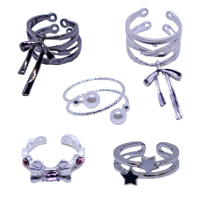 Adjustable Open Finger Ring Elegant Design Fashion Jewellery for Women Gifts