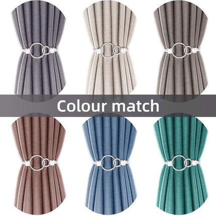 4pcs Metal Spring Curtain Tiebacks Elastic Fasteners for Home Window Drapes