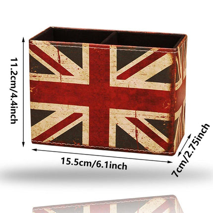 Two Compartment Desktop Organiser Storage Box Office Desk Organizer Supplies