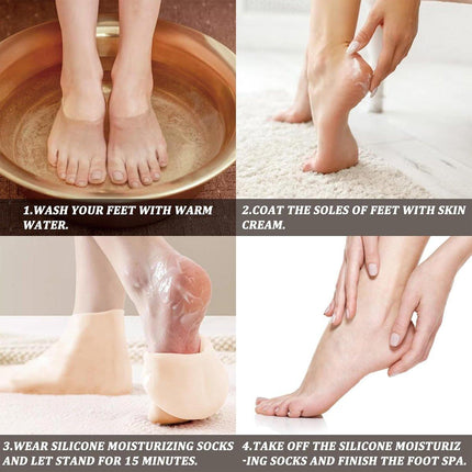 Silicone Protective Moisturizing Foot Cover Crack Resistant Softening Foot Cover