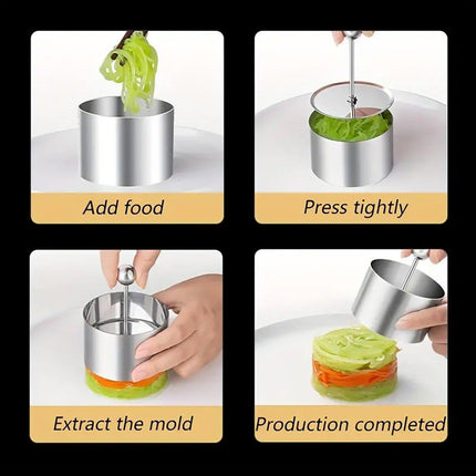 Stainless Steel Round Dessert Cake Mold 6/7/8cm Rice Taro Cheese Brick Mold