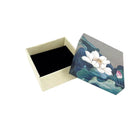 50pcs Blue Vintage Lotus Jewelry Box Paper Packaging Gift Boxes for Jewelry