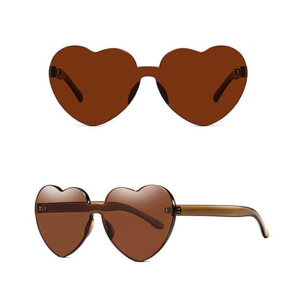 Love Heart Shape Sunglasses Fun Dress Party Festival Glasses Candy Colour - Aimall