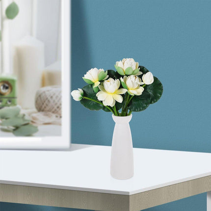 2PCS Simulation Lotus Flower Water Lily Decoration EVA Small Artificial Plant