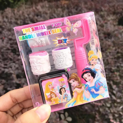 Inking Rubber Stamp Roller Scroll Seal Stamps DIY Scrapbooking Kid Craft Cartoon - Aimall