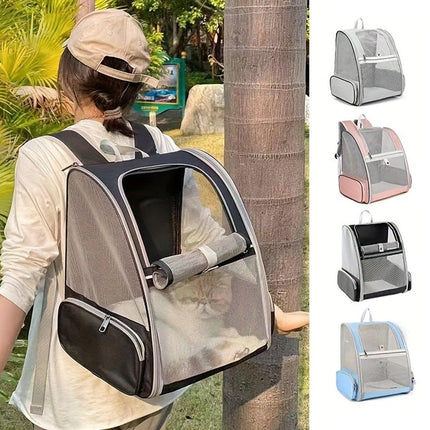 Large Foldable Breathable Portable Cat Dog Bag Outdoor Shoulder Pet Backpack