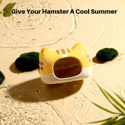 Hamster Porcelain Nest Escape House Tiger Head Bowl Claw Water Bottle Set
