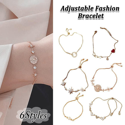 Luxury Zircon Rhinestone Round Bangle Bracelet for Women