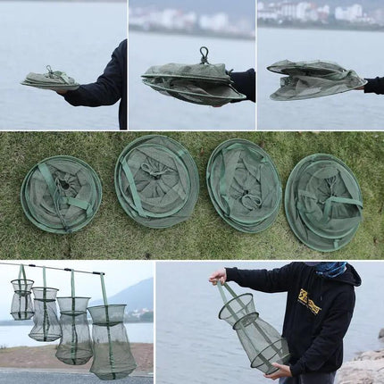 Fish Trap Crab Trap Nylon Mesh Fishing Trap Portable Fish Catcher Outdoor