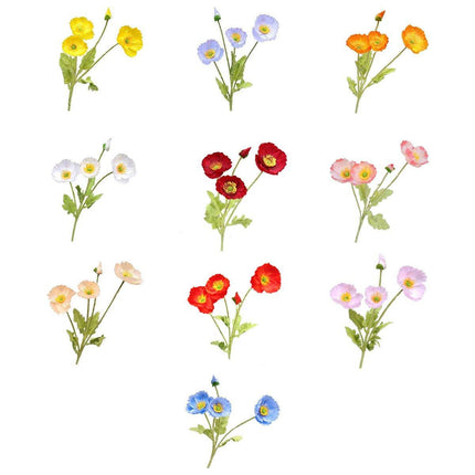 10pcs Artificial Yume Silk Flocking Flowers for Home Wedding Party Decoration