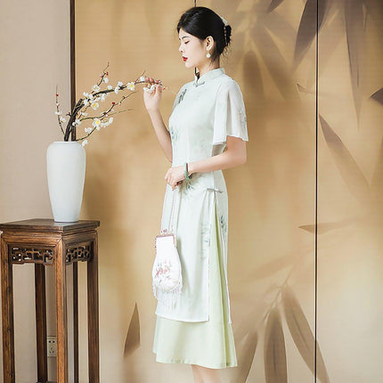 Summer Women Cheongsam Improved Chinese Dress New Elegant Style Traditional