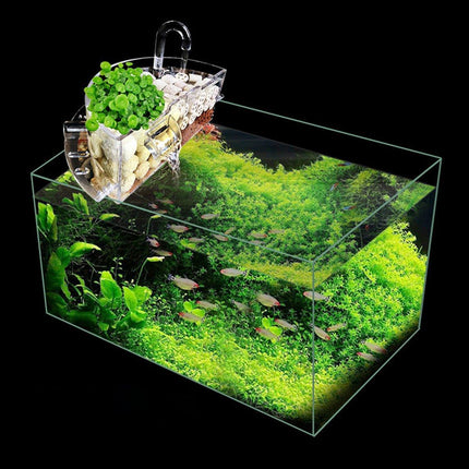 Round Fish Tank Filter Box Aquarium Trickle Box Small External Top Quiet Water Purification Three-in-One Filter