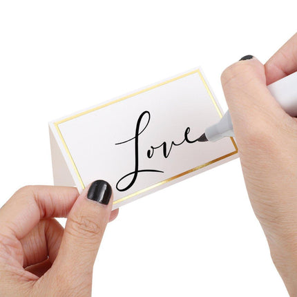 200pcs Guest Seat Name Card Writable Table Message Card Wedding Party Place Card