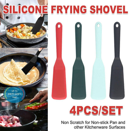 4PCS Kitchen Silicone Spatula Frying Shovel Non-stick Pan Frying Fish Shovel