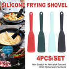 4PCS Kitchen Silicone Spatula Frying Shovel Non-stick Pan Frying Fish Shovel