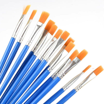 50/100PCS Plastic Flat Tip Hook Line Brushes for DIY Ceramics and Watercolor Painting