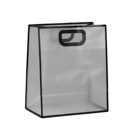 25pcs Transparent Frosted PVC Tote Bags Clear Plastic Gift and Clothing Bags