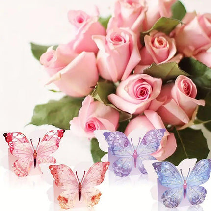 24pcs Tea Party Flower Decoration Snack Box 3D Butterfly Birthday Wedding Box