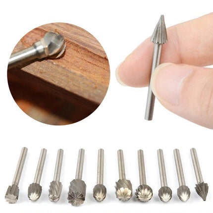 20pcs 3mm Solid Carbide Burrs Set for Rotary Tool Drill Die Carving Accessories