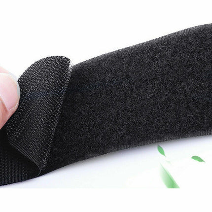 Magic Cable Ties Reusable Winder Coded Organiser Cords Hook Loop Black - Aimall