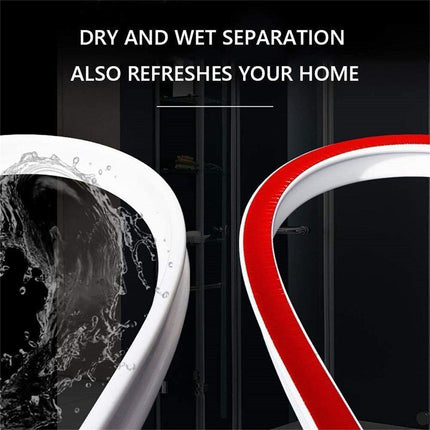 100-300CM Silicone Shower Water Barrier Bathroom Waterproof Strip Self-Adhesive